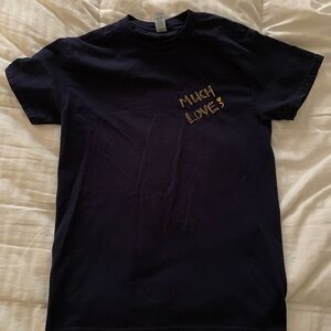 Gildan Navy Blue Much Love Tee